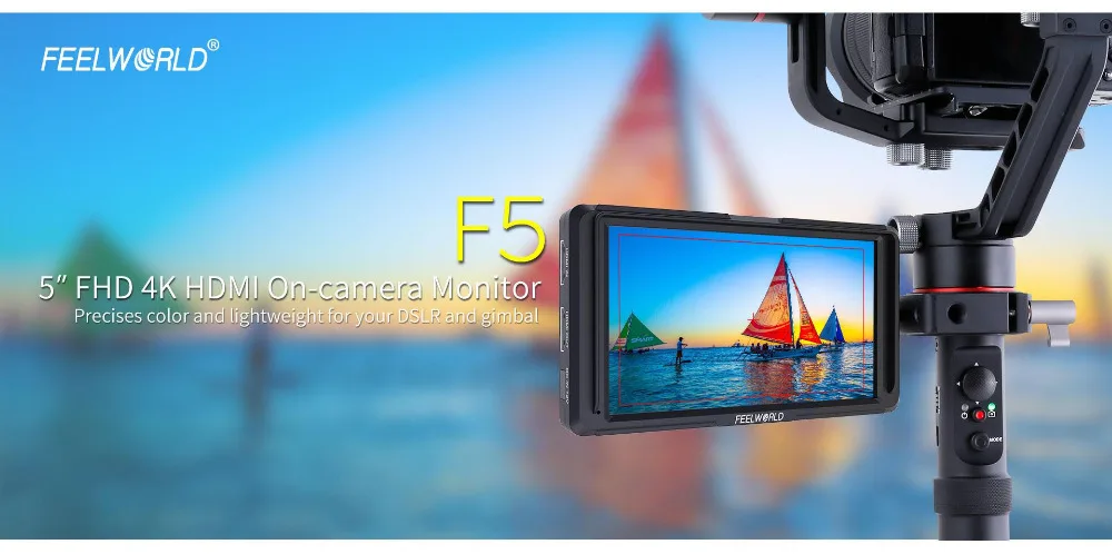 FEELWORLD 5 дюймов ips DSLR камера полевой монитор 4 K HDMI 1920x1080 DC Выход ЖК-монитор для sony Nikon с сумкой Горячий башмак крепление F5