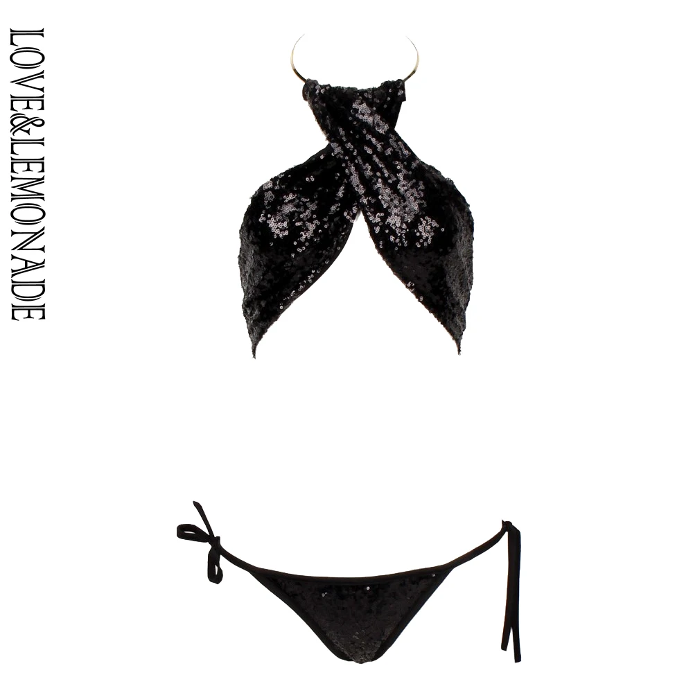 

Love&Lemonade Black sequins bandage sets TB 9293