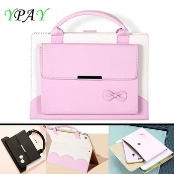 

YPAY Bag Case For For iPad 2 3 4 universal With handle fashion PU imitation leather with bag and stand For iPad 2 3 4 Shockproof