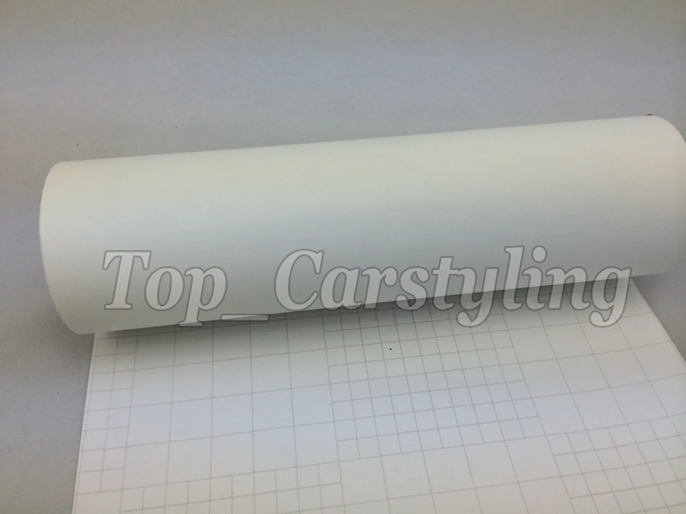 Matte whtie vinyl car wrapping film 3m satin white car wrap Film Foile (5)