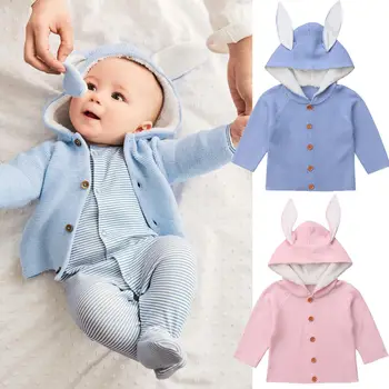 

Fashion Winter Baby Clothes Warm Coats UK Newborn Toddler Kids Baby Girls Boy Clothes Knitted Sweater Coat Outerwear