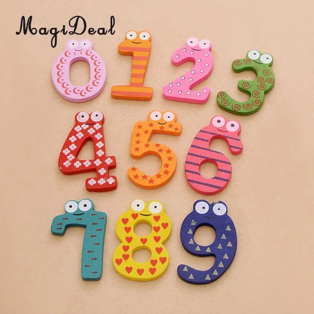 2 set Wooden Magnetic Number & Magnetic Letters A-Z Alphabet Learning Wooden Fridge Magnets Kid Educational Math Counting Toys