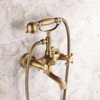 

Free Shipping CLASSIC Wall Mounted Classic Shower Faucet Sets Hand Shower Sets Bath Shower Mixer Valve JM6880