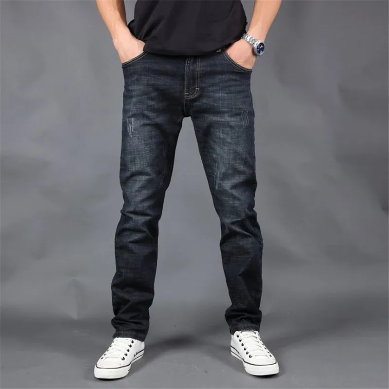 

Plus Size Casual Mens Jeans Men Black Jeans Straight Stretch New Autumn Winter 2019 All Match Cotton Denim Trouser 28-40 Ds50827
