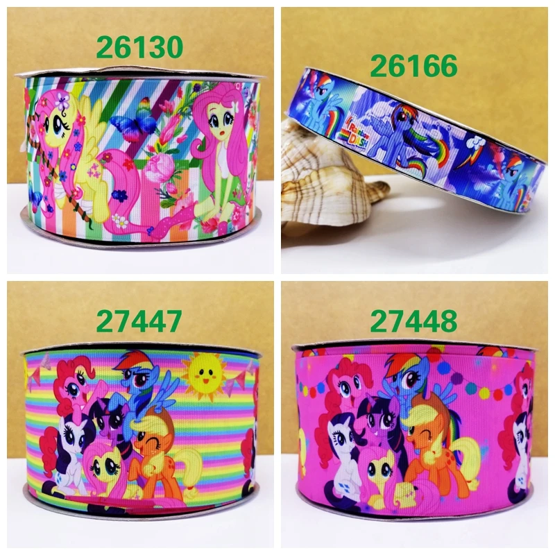 

Free shipping 50 yard cartoon printed grosgrain ribbon 26166
