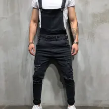 Мужские джинсы Новая модная повседневная мужская обувь из джинсовой ткани с подтяжками подтяжки S-3XL Большие размеры уличная комбинезоны Штаны хит сезона