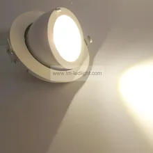 Вращение точечные светильники с cob-светодиодами 20 Вт Bridgelux зал окна встроенный светильник 110v120v220v230v240v одежды магазин ship12pcs