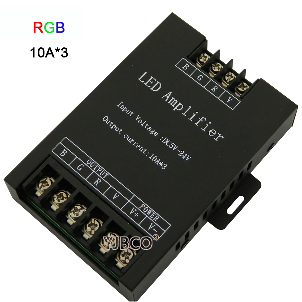 Алюминиевый DC5V-24V светодиодный контроллер 12A/24A/30A 3CH 4CH Led RGB усилитель RGBW для 5050 3528 Светодиодная лента усилитель мощности ретранслятор