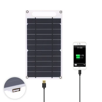 

7.8W Portable Ultra Thin Monocrystalline Silicon Solar Panel Charger USB Port for Cell Phone Outdoor Camping Climbing Hiking