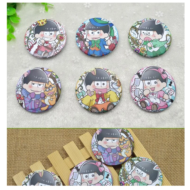 6 шт./компл. значок аниме Osomatsu san Jyushimatsu Matsuno Choromatsu In Wonderland смешной брошь для рюкзака