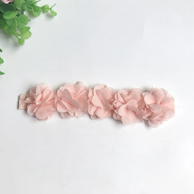 New Cute Sweet Headdress Children's Hair Accessories Newborn Children New Baby Girl Flower Headband Pink Hair Band