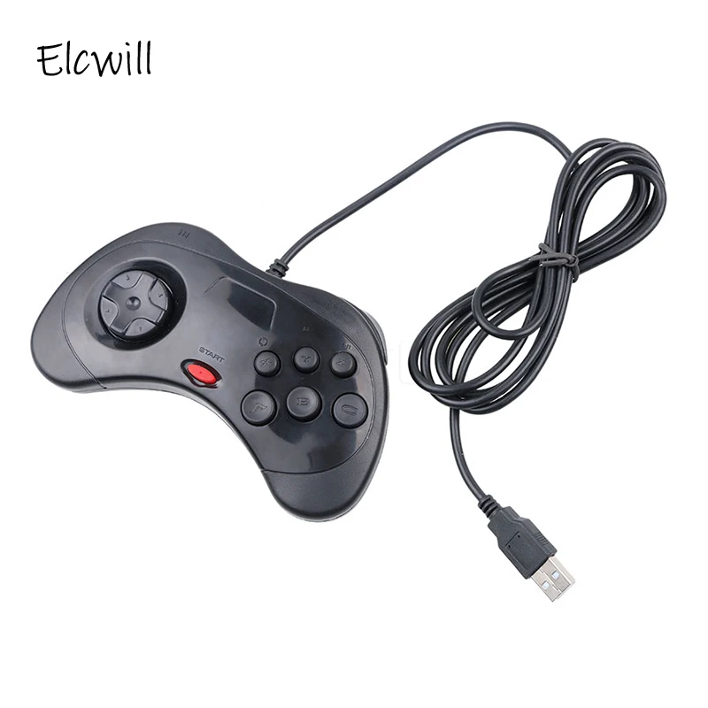 

Hot USB Game Controller Wired Joypad Gamepad 6 Buttons Gaming Joystick Control for PC Black/White