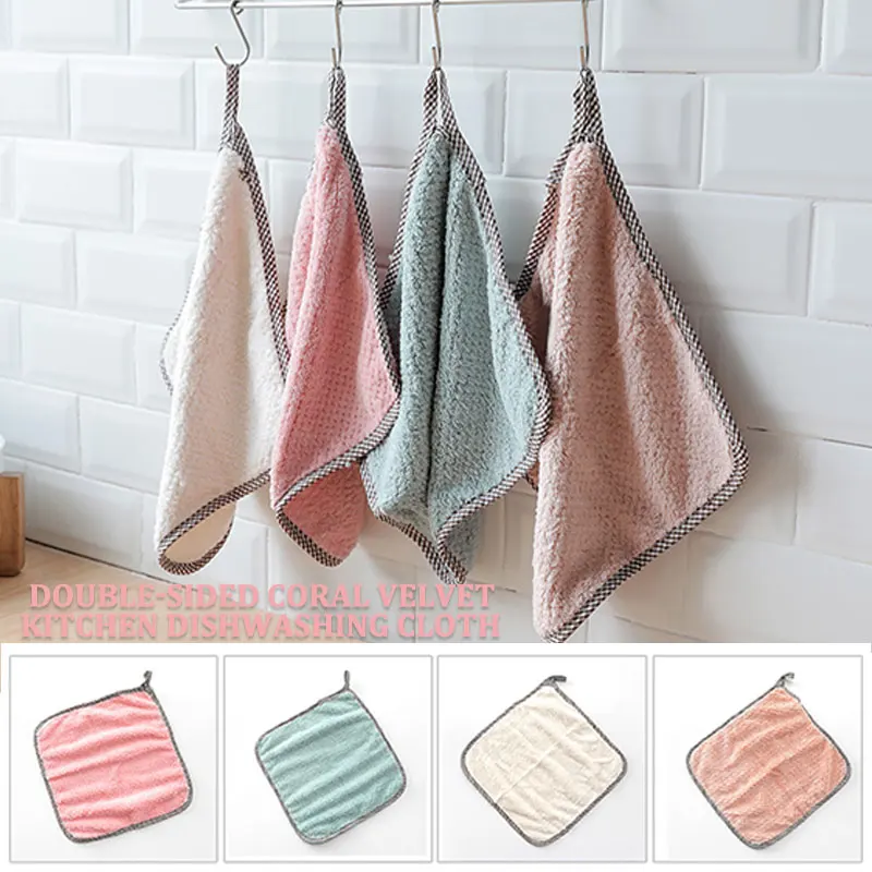 Kitchen Towel Kitchen Rag Woman Multifunction Dishwashing Towel Outdoor Family Barbecue Durable Square Gift Hotel Kitchen