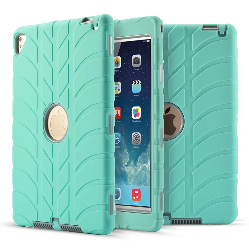 Three In one Plastic striped Case For Apple iPad Mini 4 Shockproof
