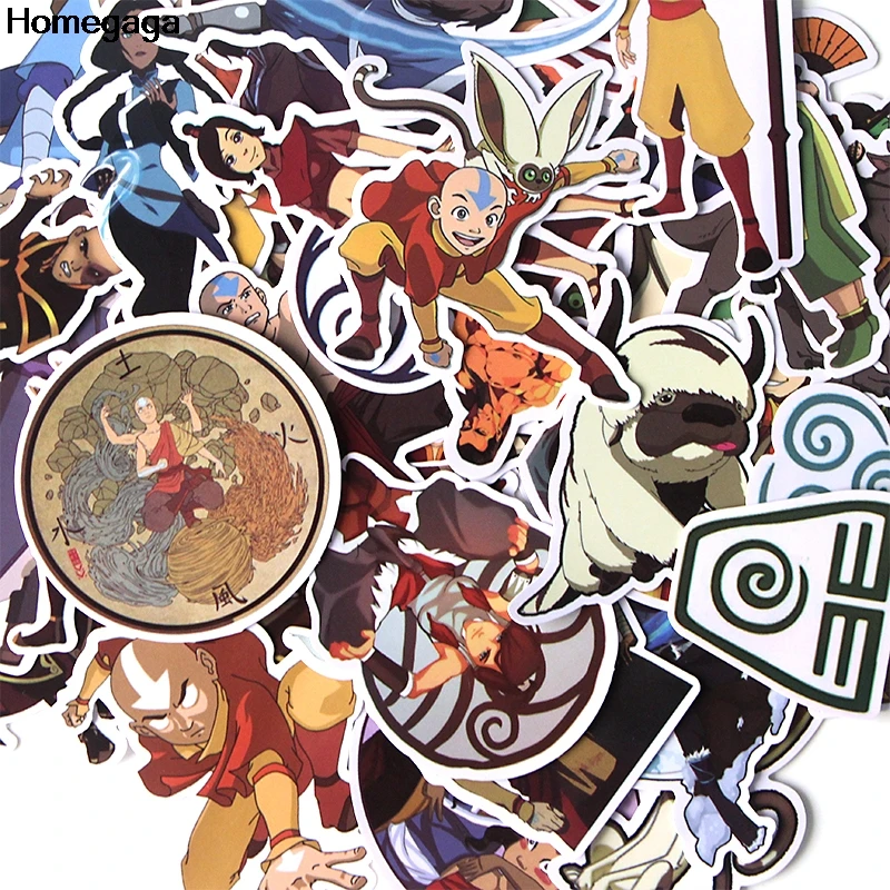 

Homegaga 41pcs Avatar The Last Airbender Creative badges DIY stickers PC wall notebook phone case Motor scrapbooking album D2086
