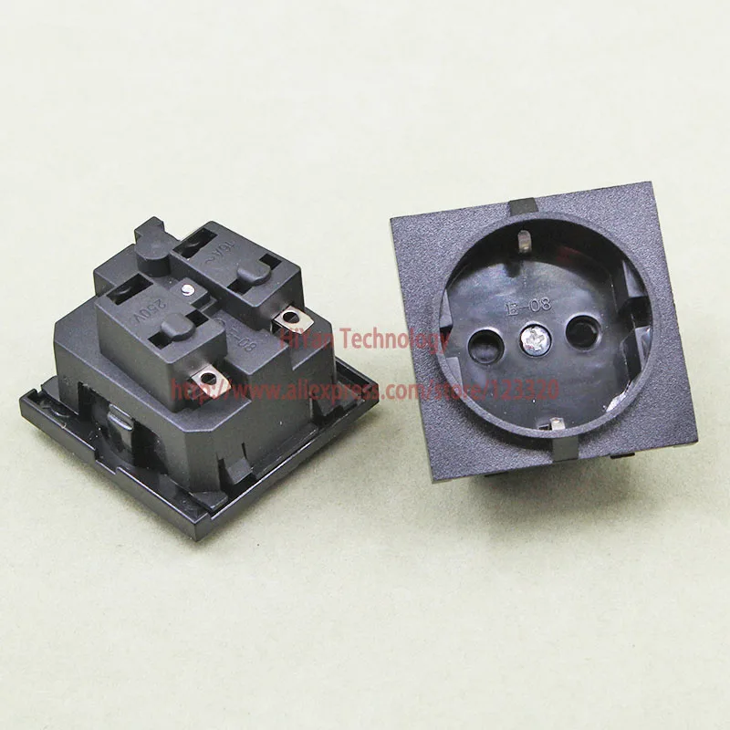 5Pieces/lot E 08 Germany European AC Power Socket 16A 250V Korea Wiring Receptacle Power Outlet