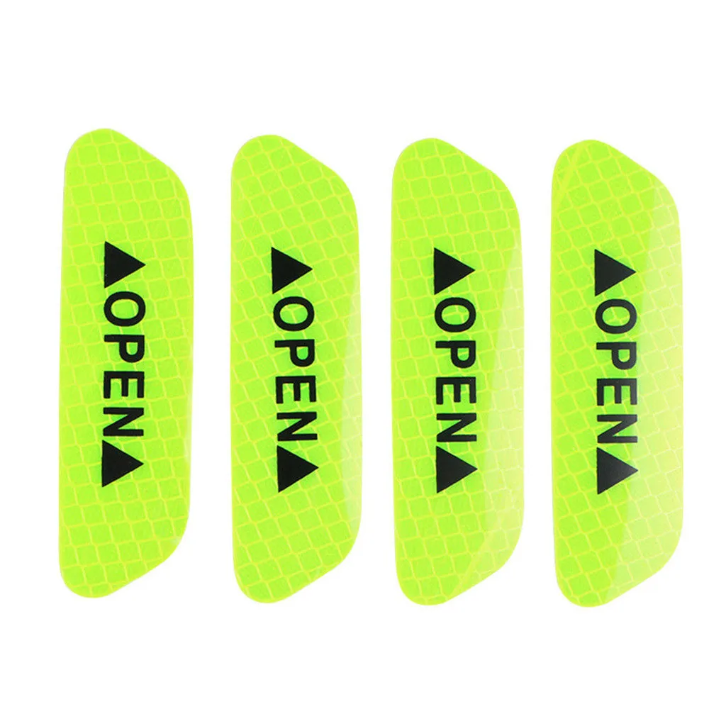 

Carprie 2019 New 4PCS Auto Car Door Open Sticker Reflective Tape Safety Warning Decal Universal 3.7