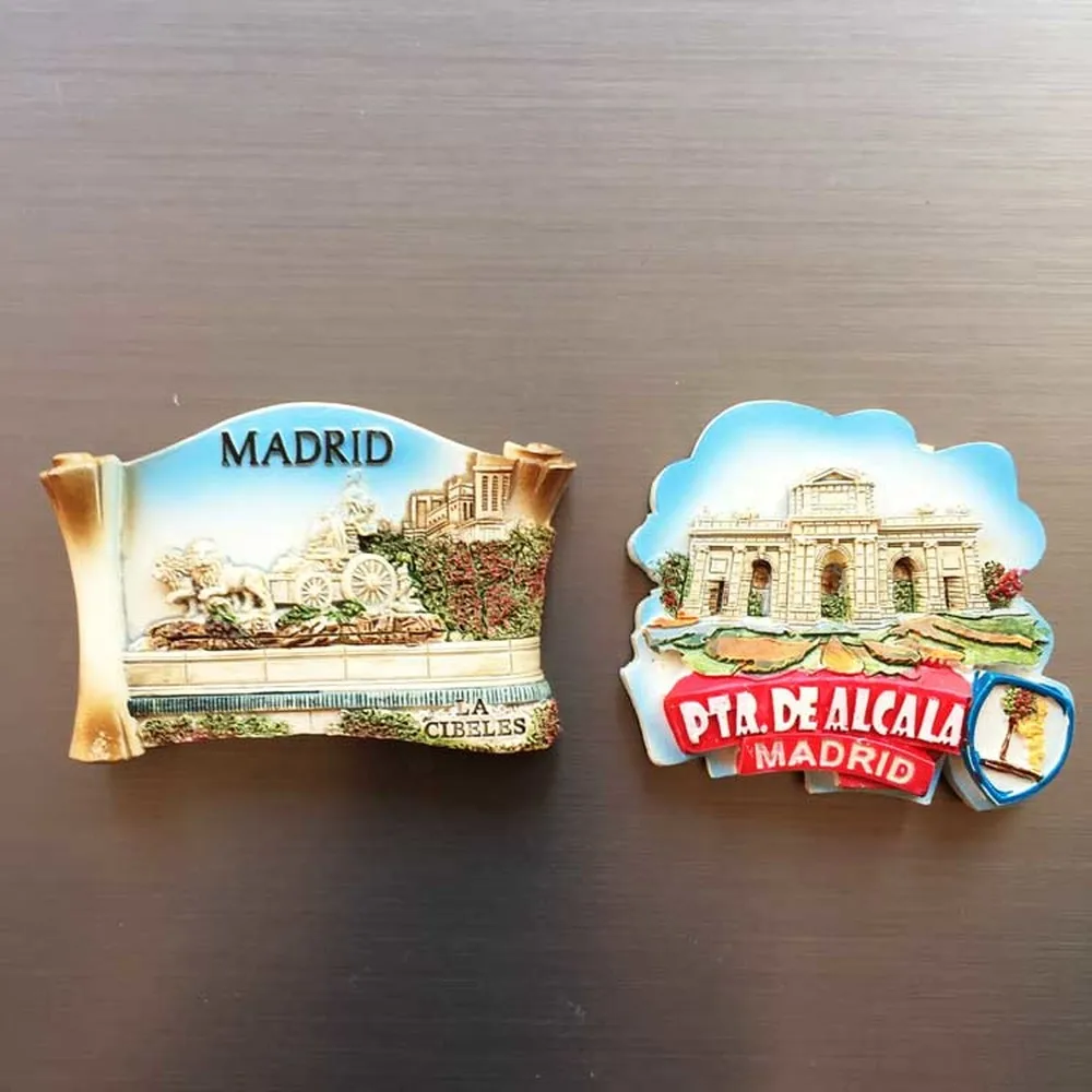 High quality Hand painted Spain Toledo Madrid 3D Fridge Travel