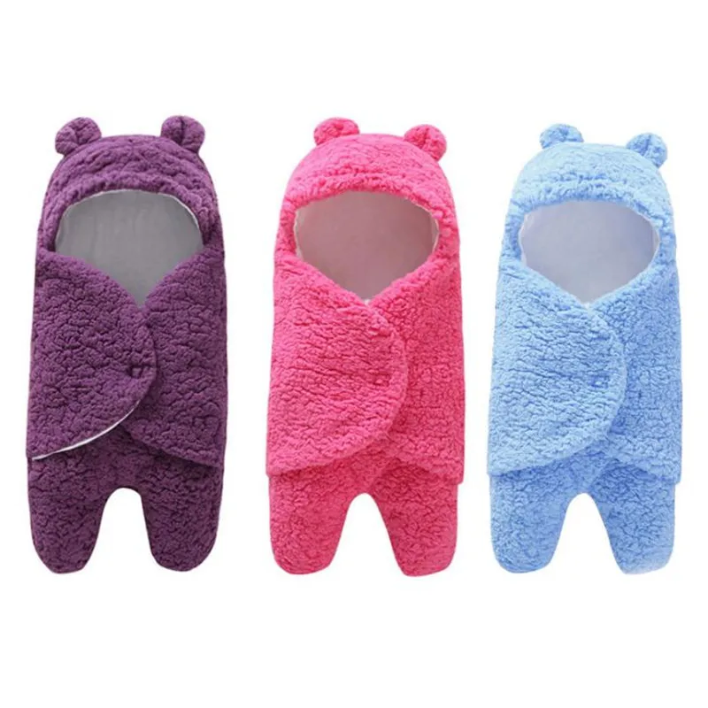 

Shaped Bear Baby Sleeping Bag Cotton Newborn Envelop Baby Swaddle Wrap Winter Blnaket