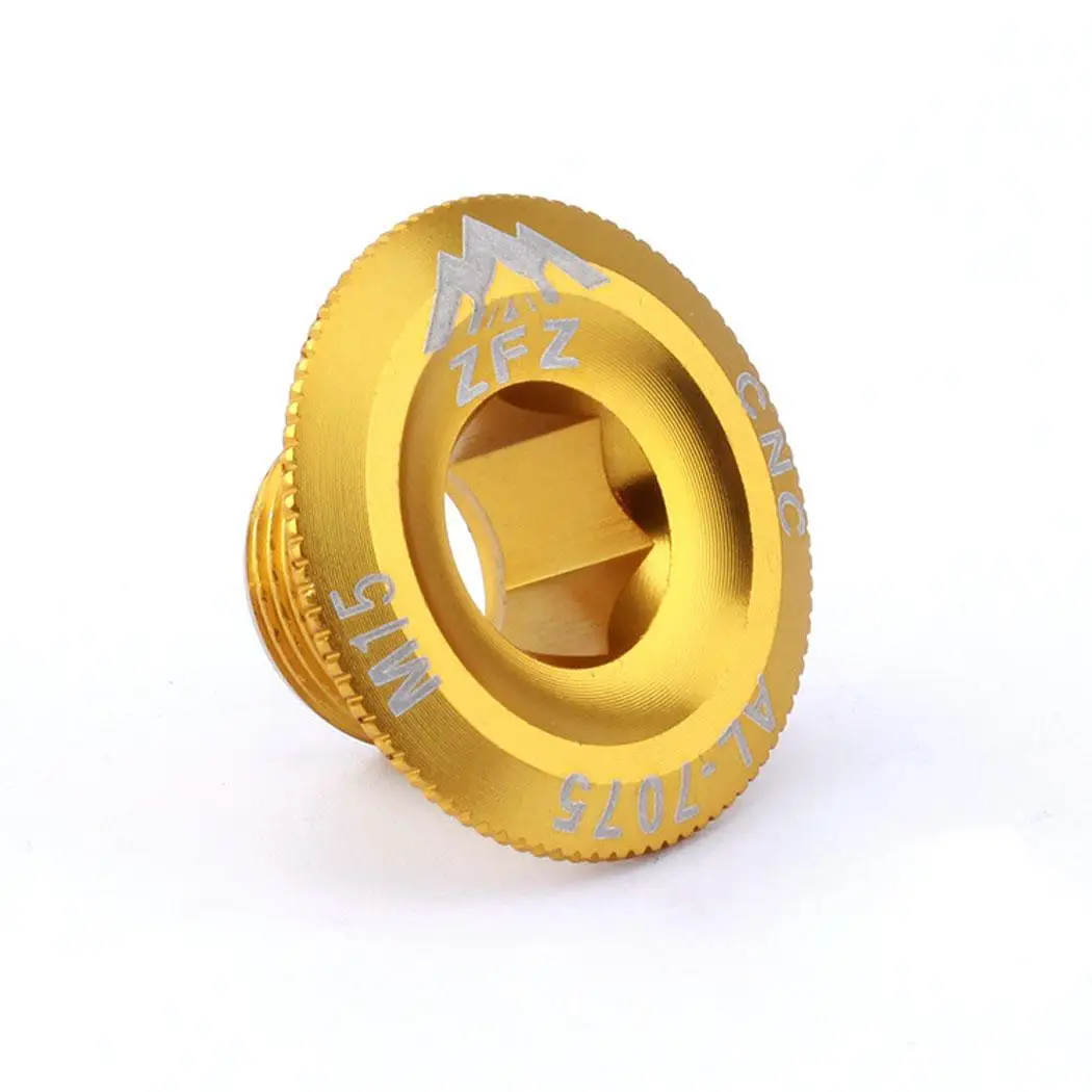 gold Шатун для горного велосипеда крышка шатуна винты M15 Алюминий MTB Аксессуары зубные пластины винты Винт оси 9 цветов - Цвет: gold