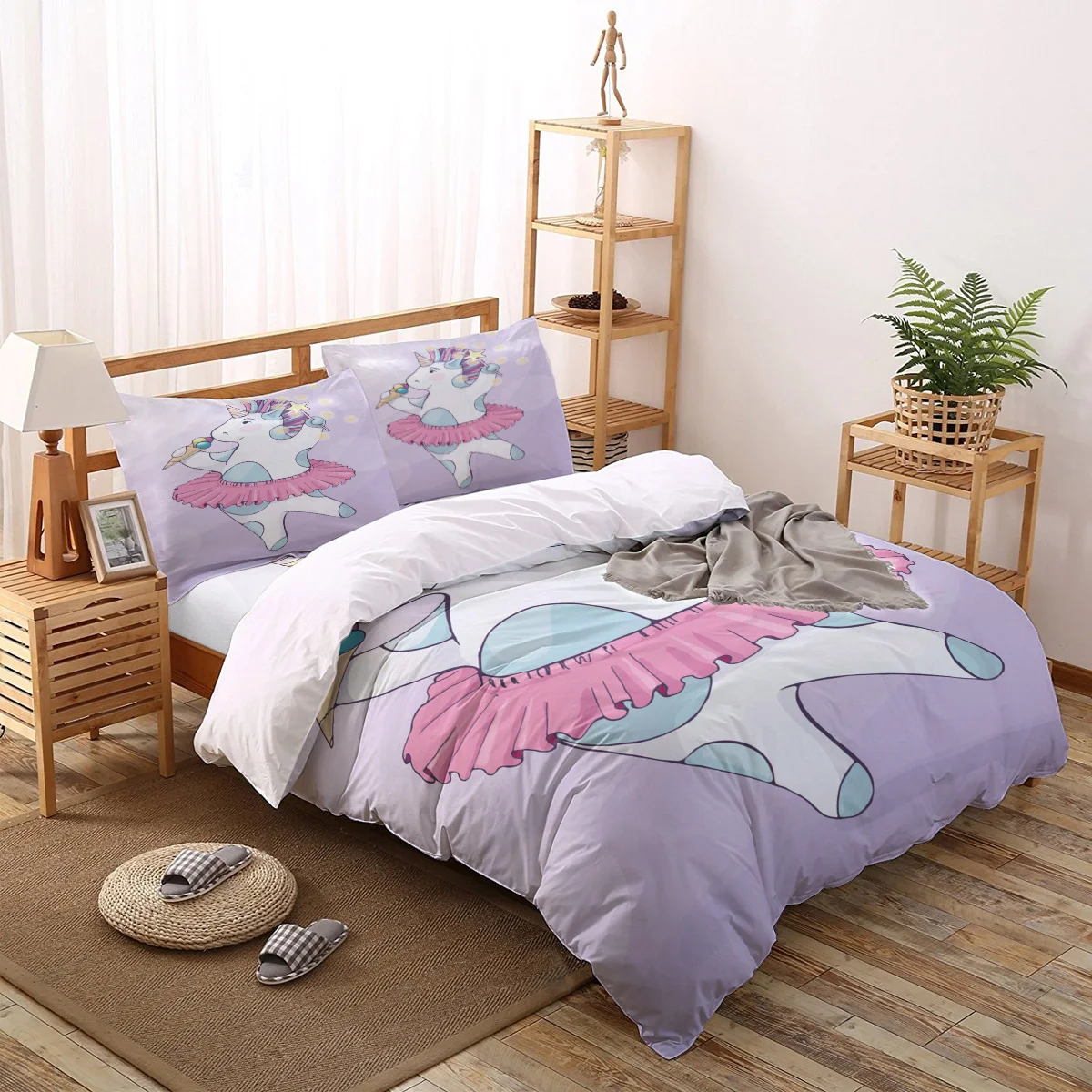 الرقص يونيكورن 4 قطعة طقم سرير الحديثة حاف مجموعة غطاء ديكور غرفة نوم الرقص يونيكورن 4 قطعة طقم سرير الحديثة حاف مجموعة غطاء ديكور غرفة نوم