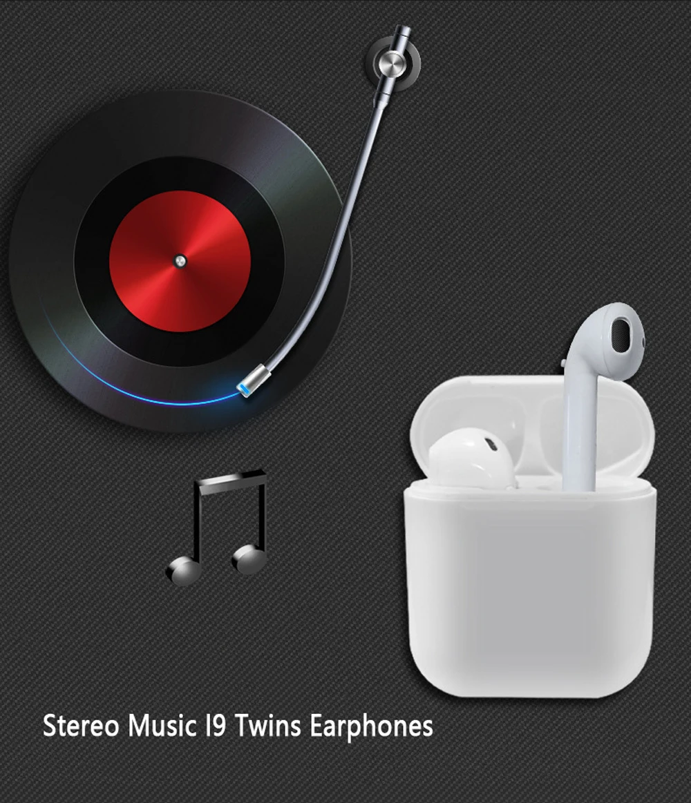 I9 TWS Bluetooth Earphones Mini Magnetic Charger Box True Wireless Handsfree Call Headphones Casque sans fil Sport For iPhone PC (2)