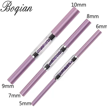 

BQAN 3Pcs/Set C Curve Rhinestone Metal Handle UV Acrylic Nail Art Tips Shaping Rod Stick Tube Bar Manicure Tool 6 Size
