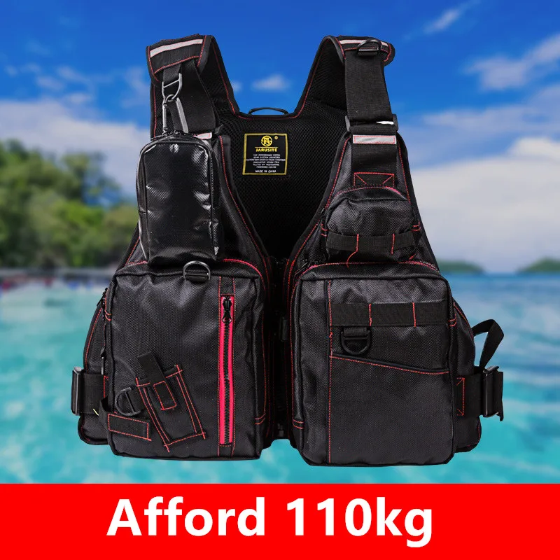 New Fishing Vest Life Jacket Men's High Buoyancy Multi pocket Removable