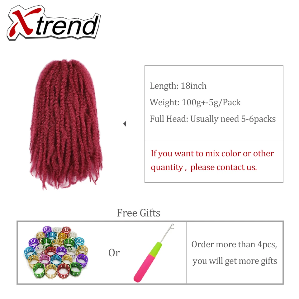 synthetic Kinky Twist Hair Color Hair Crochet Braid