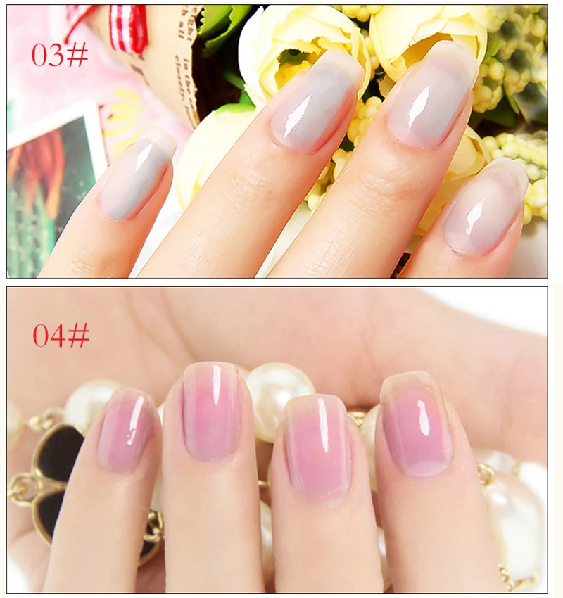 Профессиональные сладкий Цвет желе лак для ногтей для Для женщин полупрозрачные BK модный бренд лак для ногтей арт лак для ногтей Клей