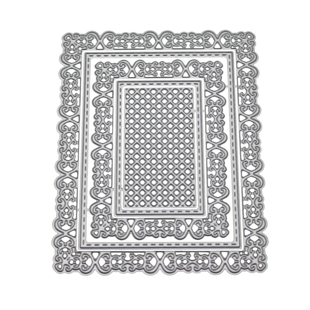

Cutting Dies Rectangle Frames Metal Stencil And Stamps For DIY Scrapbooking Embossing Card Making Craft background Dies new 2019