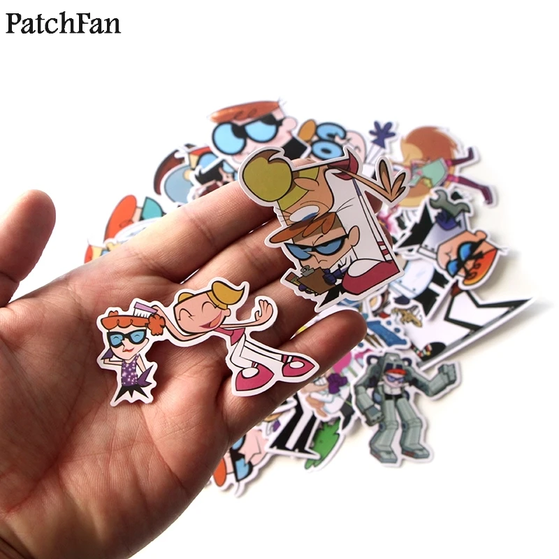 12 компл./лот Patchfan 39 шт./компл. Dexter's Lab мультфильм дети игрушки стикер для DIY Скрапбукинг альбом ноутбук телефон наклейка стикер A1765