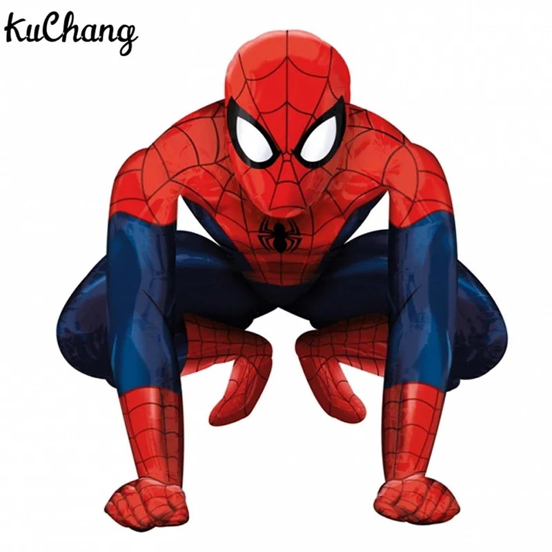 1 pieza Unid 53 pulgadas 3D Spiderman globo de papel princesa sirena unicornio globo niño cumpleaños regalo Mylar héroe helio bola iron Man globos