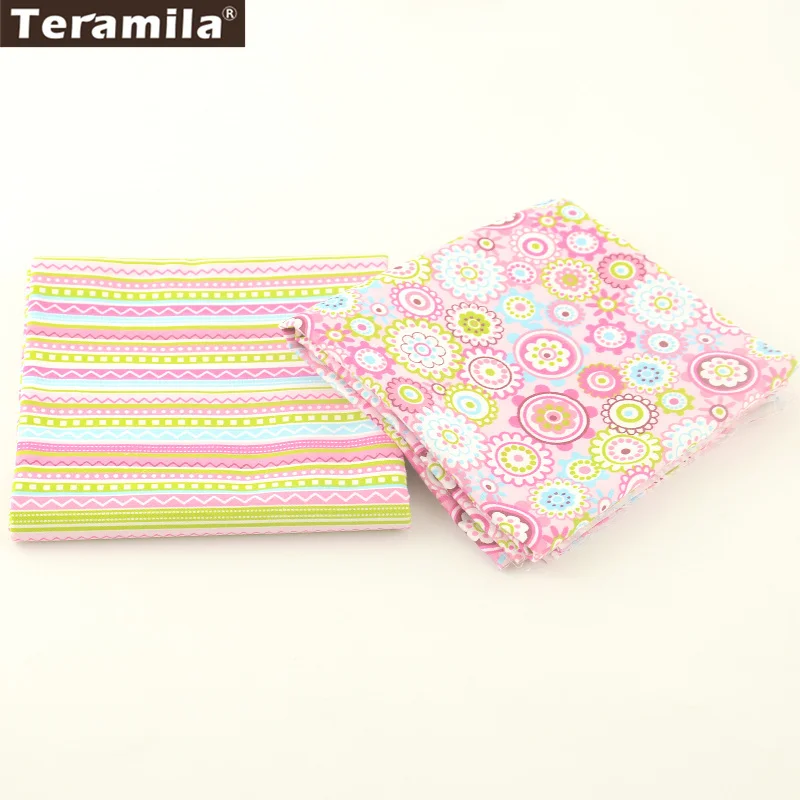 Teramila Cotton Twill Fabric 2 Pcs/lot 50cmx100cm Printed Flowers Style Quilting Sewing Clothing Patchwork Decoration | Дом и сад