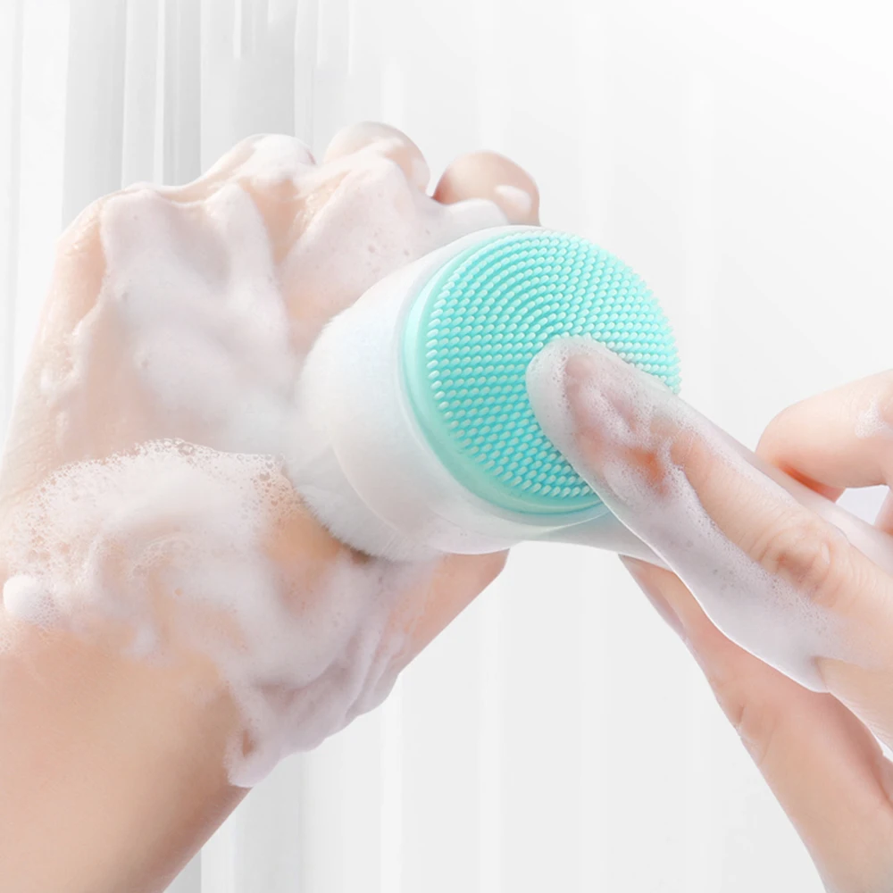 Double Sided Face Brush Facial Cleanser Brush Skin Exfoliating Massage Cleanser Scrubber Brush Anti Aging Face Washing Skin Care (8)