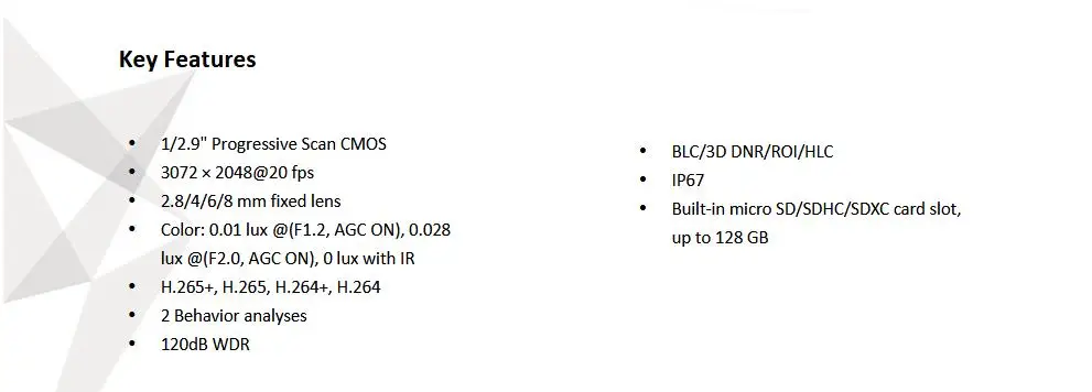 DS-2CD2T63G0-I5-I8 Features