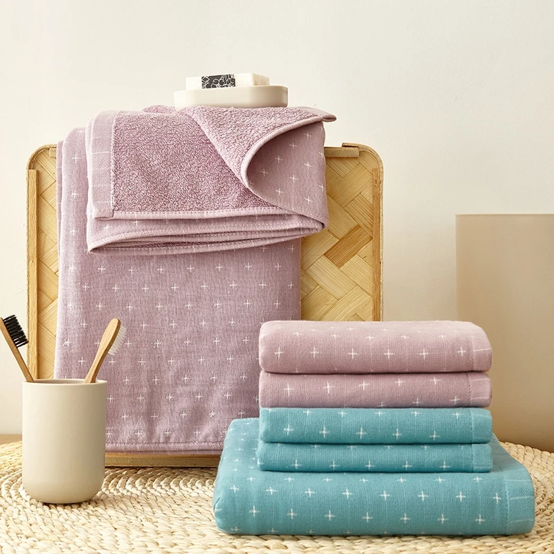 Buy 2 pcs jacquard towel set 100 cotton bath towel