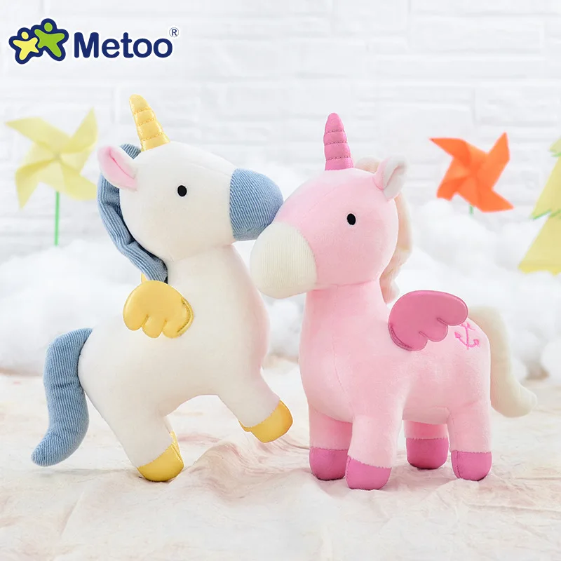 Kawaii милые плюшевые единорог игрушки мягкие животных лошадка с куклой для малышей