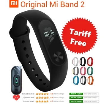 In Stock Original Xiaomi Mi Band 2 Smart Wristband Bracelet Band2 IP67 OLED Screen Touchpad Pulse Heart Rate Step Time Date