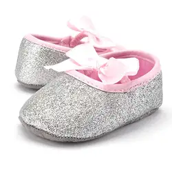 Весна-лето-осень, милая обувь для новорожденных с милым бантом, обувь для малышей, обувь для мальчиков и девочек, нескользящая обувь