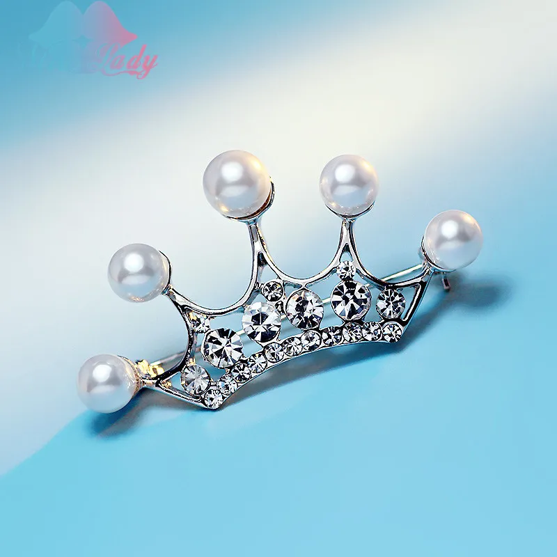 Miss Lady Crown Брошь с искусственным жемчугом Pins новинка 2017 Модные женские