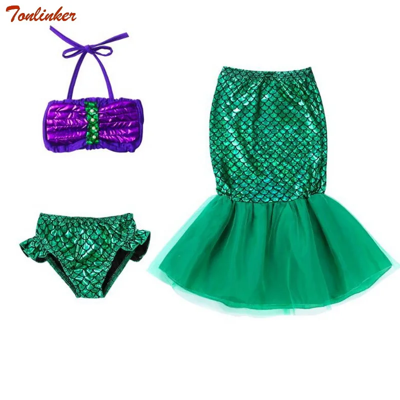 

Fancy Mermaid tails Dress Up Mermaid Swimming Tails Kids Girls Summer Beach Wear Swimsuits Bikini Bathing Suit Dress for Girl