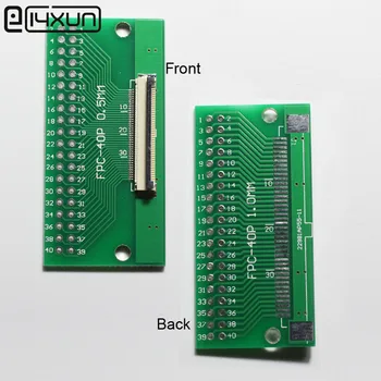 

2pcs/lot 40P FFC FPC Adapter PBC Plated 0.5MM / 1.0MM Pitch Flip cover to 2.54mm 40Pin Flat Cable Socket Connector for TFT LCD
