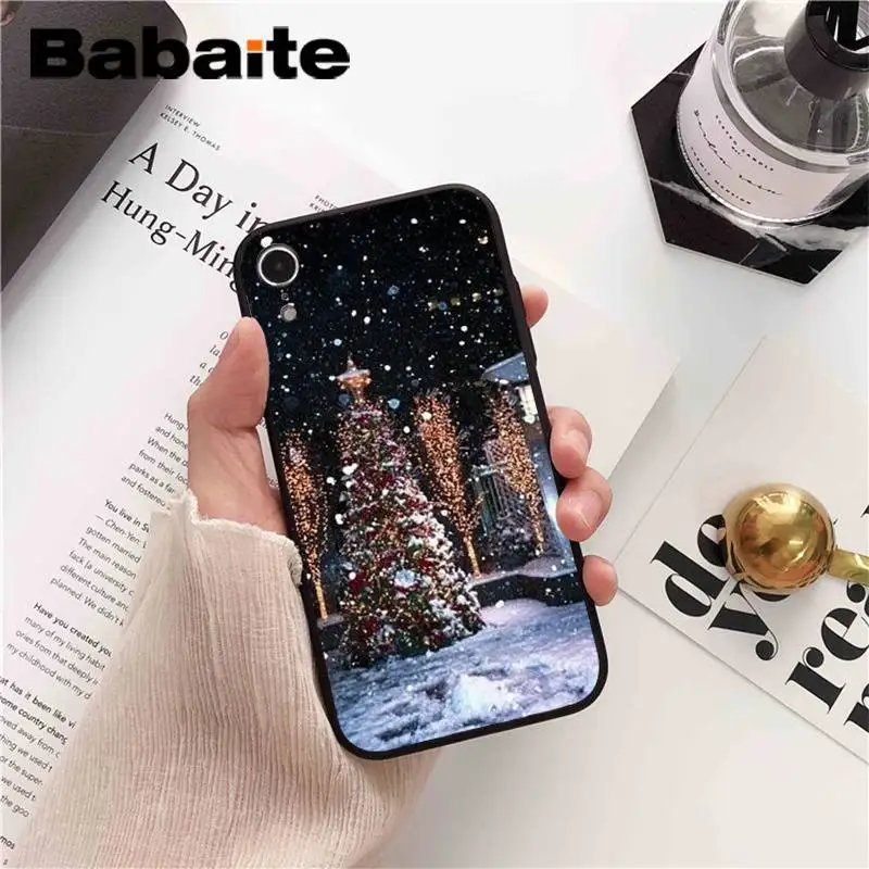 Babaite Merry Christmas Санта Клаус Олень DIY чехол для телефона для iPhone 6S 6plus 7plus 8 8Plus X Xs MAX 5 5S XR 11 11pro 11promax