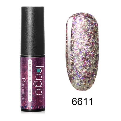 Inagla Starry Series Nail Polish 5ml Red Gold Blue Soak Off UV Gel Polish Glue Lacquer Manicure Nail Art Varnish Tool - Цвет: 6611