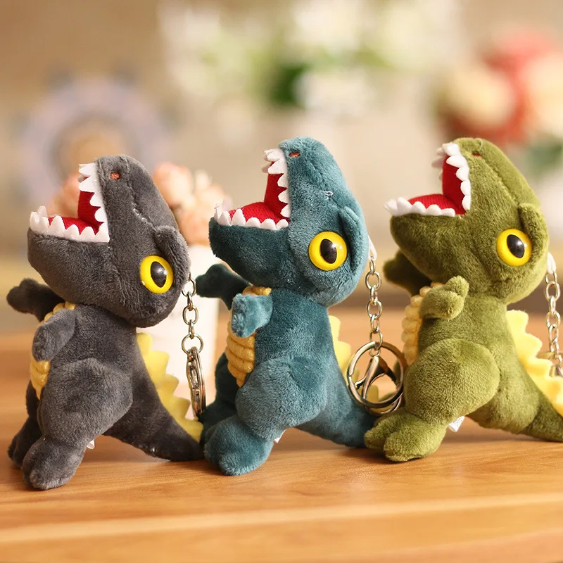 

2019 New Hot Sale Cute Cartoon Keychain Little Dinosaur Keychain Animal PVC Keychains Women Bag Charm Key Ring Pendant Gifts