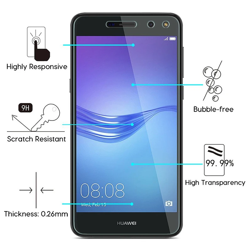 9H закаленное стекло для Huawei Y3 2018 Y3II Y5 Y7 2017 Y6 Pro P9 Lite Mini ii Y5ii LYO L21 Prime Защитная пленка