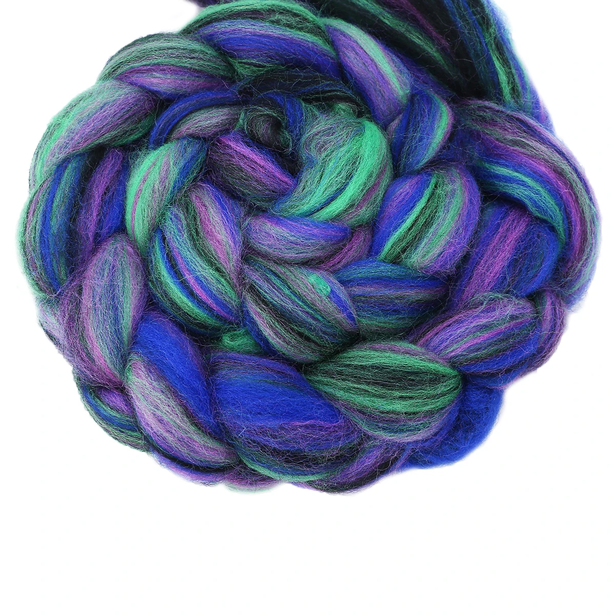 114g Multi-color Merino Wool Mulberry Silk Blend Combed Top Wool Roving for Needle Felted Wool Knitted Blanket 4 oz