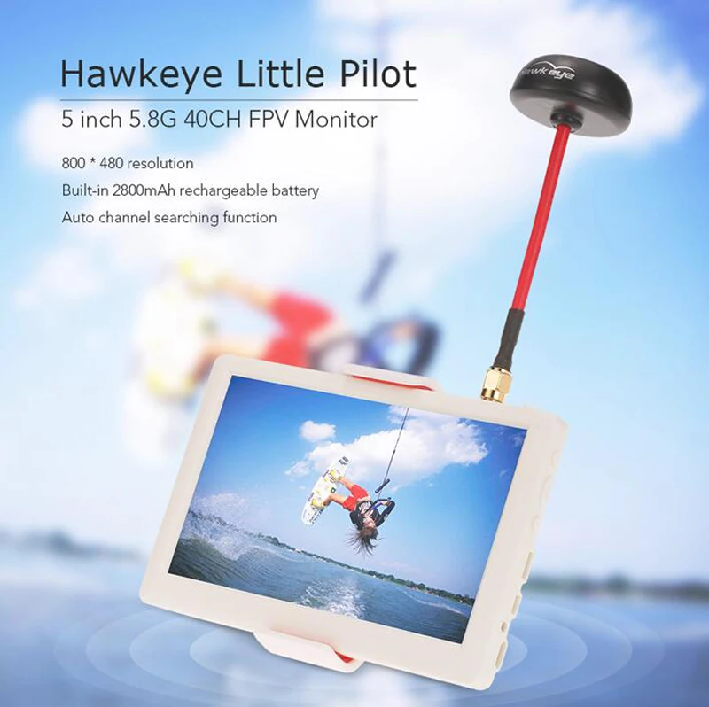 

5inch 5.8G 40CH FPV Monitor HD Monitor Aerial FPV Displayer Receiving Display Monitor With Antenna For Hawkeye Little Pilot