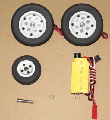 

JP Hobby Electric Brake with 3 Wheels(2 back one front) and Controller (4mm axle),40mm 50mm 55mm 65mm